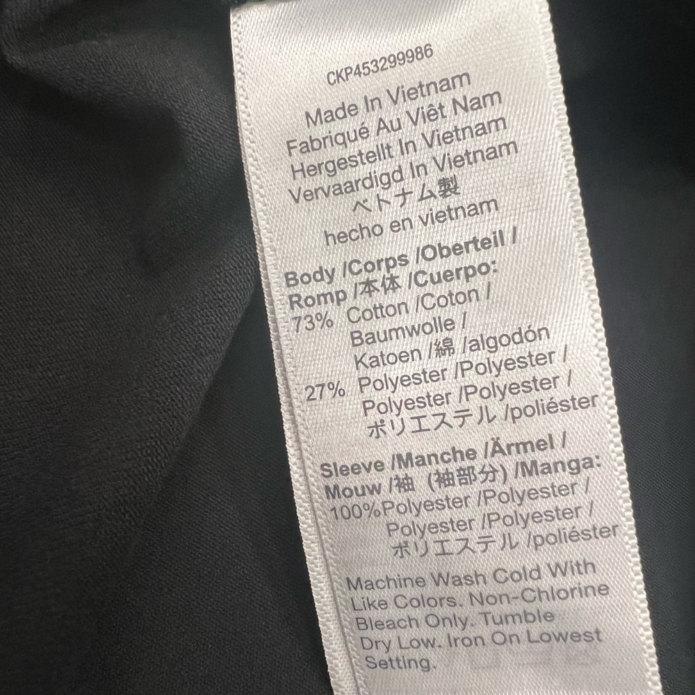 Madewell Black Tee with Sheer Sleeves - Picture 8 of 8